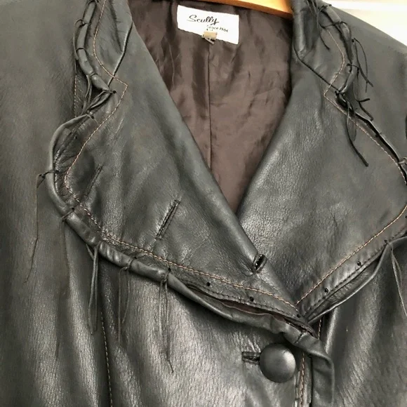 Scully Vintage Fringe Leather Jacket | chocolate brown - Picture 6 of 10